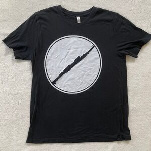 Silent Planet Mens L T-Shirt Black Heal Us Of Our Graphic Band Tee Hole